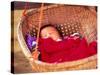 Sleeping Baby in Hanging Basket, Hue, Vietnam-Keren Su-Stretched Canvas