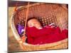 Sleeping Baby in Hanging Basket, Hue, Vietnam-Keren Su-Mounted Photographic Print