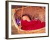 Sleeping Baby in Hanging Basket, Hue, Vietnam-Keren Su-Framed Photographic Print