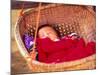 Sleeping Baby in Hanging Basket, Hue, Vietnam-Keren Su-Mounted Photographic Print