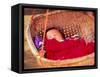 Sleeping Baby in Hanging Basket, Hue, Vietnam-Keren Su-Framed Stretched Canvas