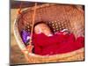 Sleeping Baby in Hanging Basket, Hue, Vietnam-Keren Su-Mounted Photographic Print