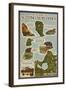 Sleeping Bear Dunes, Michigan - Sleeping Bear Dunes Legend Map-Lantern Press-Framed Art Print