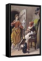 Sleeping Beauty: Aged 15, The Princess Meets an Old Woman Spinning-Carl Offterdinger-Framed Stretched Canvas