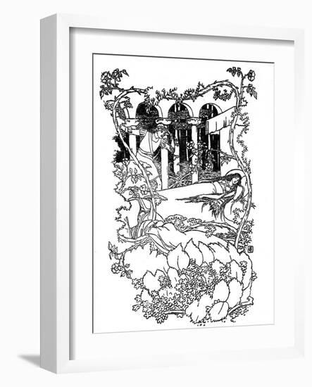 Sleeping Beauty illustrated by Walter Crane-Walter Crane-Framed Giclee Print