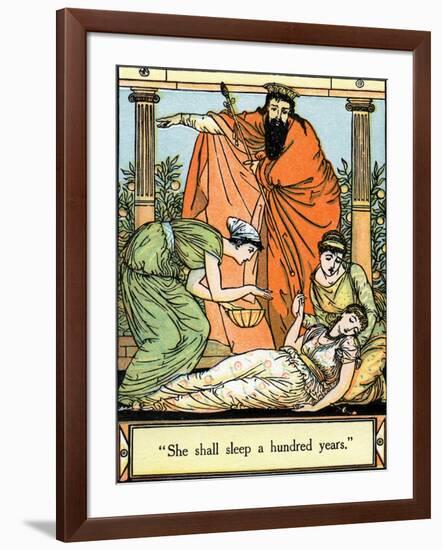 Sleeping Beauty illustrated by Walter Crane-Walter Crane-Framed Giclee Print