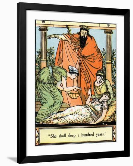 Sleeping Beauty illustrated by Walter Crane-Walter Crane-Framed Giclee Print