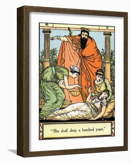 Sleeping Beauty illustrated by Walter Crane-Walter Crane-Framed Giclee Print