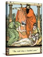 Sleeping Beauty illustrated by Walter Crane-Walter Crane-Stretched Canvas