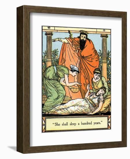 Sleeping Beauty illustrated by Walter Crane-Walter Crane-Framed Giclee Print