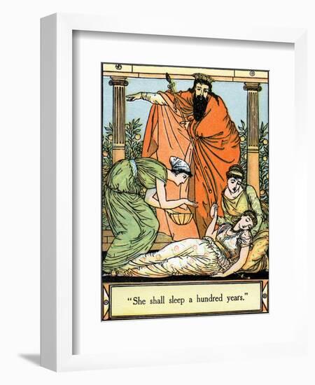 Sleeping Beauty illustrated by Walter Crane-Walter Crane-Framed Giclee Print