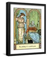 Sleeping Beauty illustrated by Walter Crane-Walter Crane-Framed Giclee Print