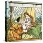 Sleeping Beauty illustrated by Walter Crane-Walter Crane-Stretched Canvas