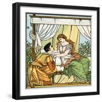 Sleeping Beauty illustrated by Walter Crane-Walter Crane-Framed Giclee Print