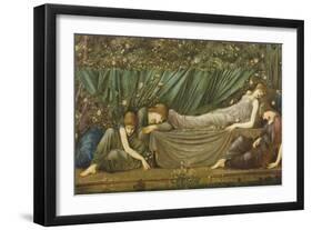 Sleeping Beauty, Illustration from 'The Legend of the Briar Rose', 1871-72-Edward Burne-Jones-Framed Giclee Print