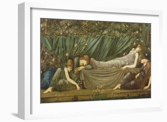 Sleeping Beauty, Illustration from 'The Legend of the Briar Rose', 1871-72-Edward Burne-Jones-Framed Giclee Print