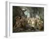 Sleeping Beauty: Prince in the banqueting hall-Gustave Dore-Framed Giclee Print