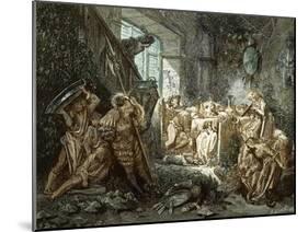 Sleeping Beauty: Prince in the banqueting hall-Gustave Dore-Mounted Giclee Print