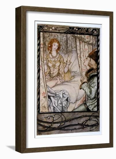 Sleeping Beauty-Arthur Rackham-Framed Art Print