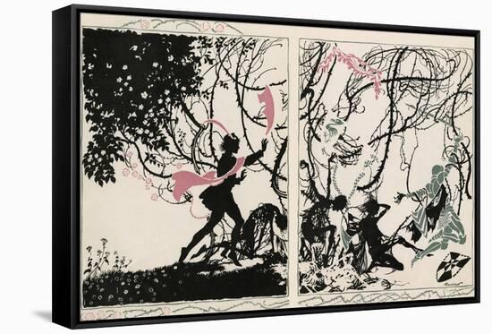 Sleeping Beauty-Arthur Rackham-Framed Stretched Canvas