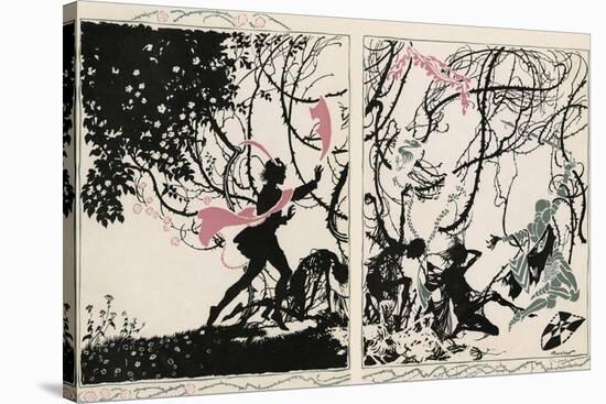Sleeping Beauty-Arthur Rackham-Stretched Canvas