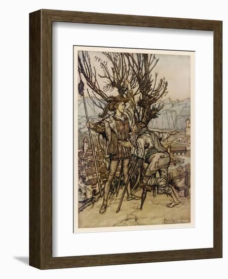 Sleeping Beauty-Arthur Rackham-Framed Art Print