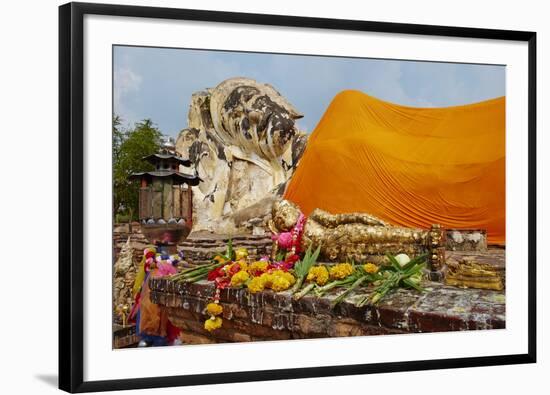 Sleeping Buddha, Wat Lokaya Sutha, Ayutthaya Historical Park, Ayutthaya, Thailand-null-Framed Photographic Print