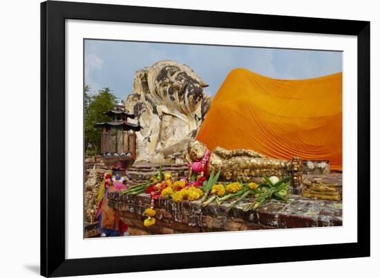 Sleeping Buddha, Wat Lokaya Sutha, Ayutthaya Historical Park, Ayutthaya, Thailand-null-Framed Photographic Print