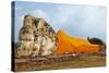 Sleeping Buddha, Wat Lokaya Sutha, Ayutthaya Historical Park, Ayutthaya, Thailand-null-Stretched Canvas