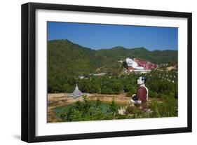 Sleeping Buddha, Win Sein Taw Ya, around Mawlamyine (Moulmein), Mon State, Myanmar (Burma), Asia-Tuul-Framed Photographic Print