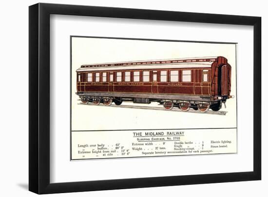 Sleeping Carriage No. 2765, Midland Railway-null-Framed Art Print