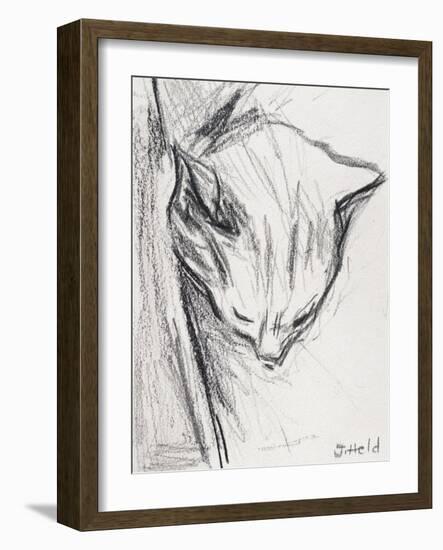 Sleeping Cat, 2015-Julie Held-Framed Giclee Print