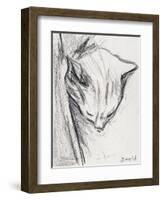 Sleeping Cat, 2015-Julie Held-Framed Giclee Print