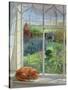 Sleeping Cat and Chinese Bridge-Timothy Easton-Stretched Canvas