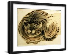 Sleeping Cat, Pub. C.1850-null-Framed Giclee Print