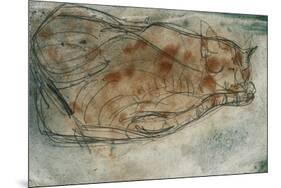 Sleeping Cat-Paul Klee-Mounted Giclee Print