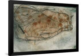 Sleeping Cat-Paul Klee-Framed Giclee Print