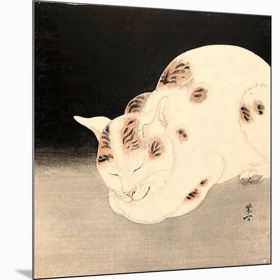 Sleeping Cat-Kyosai Kawanabe-Mounted Giclee Print