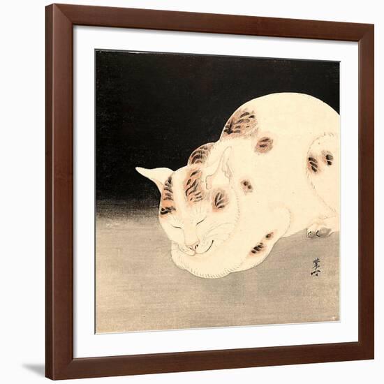 Sleeping Cat-Kyosai Kawanabe-Framed Giclee Print