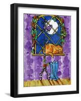 Sleeping Cat-sylvia pimental-Framed Art Print