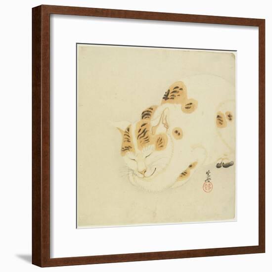 Sleeping Cat-Kawanabe Kyosai-Framed Giclee Print