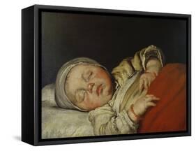 Sleeping Child-Bernardo Strozzi-Framed Stretched Canvas