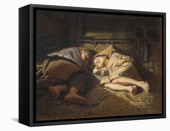 Sleeping Children, 1870-Viano-Framed Stretched Canvas