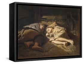 Sleeping Children, 1870-Viano-Framed Stretched Canvas