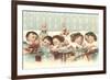 Sleeping Children with Dolls-null-Framed Art Print