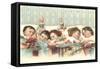 Sleeping Children with Dolls-null-Framed Stretched Canvas