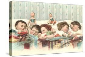 Sleeping Children with Dolls-null-Stretched Canvas