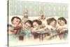 Sleeping Children with Dolls-null-Stretched Canvas