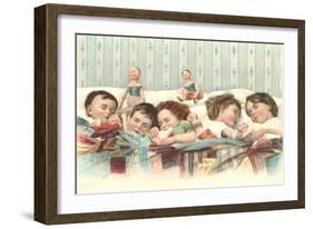 Sleeping Children with Dolls-null-Framed Art Print