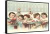 Sleeping Children with Dolls-null-Framed Stretched Canvas